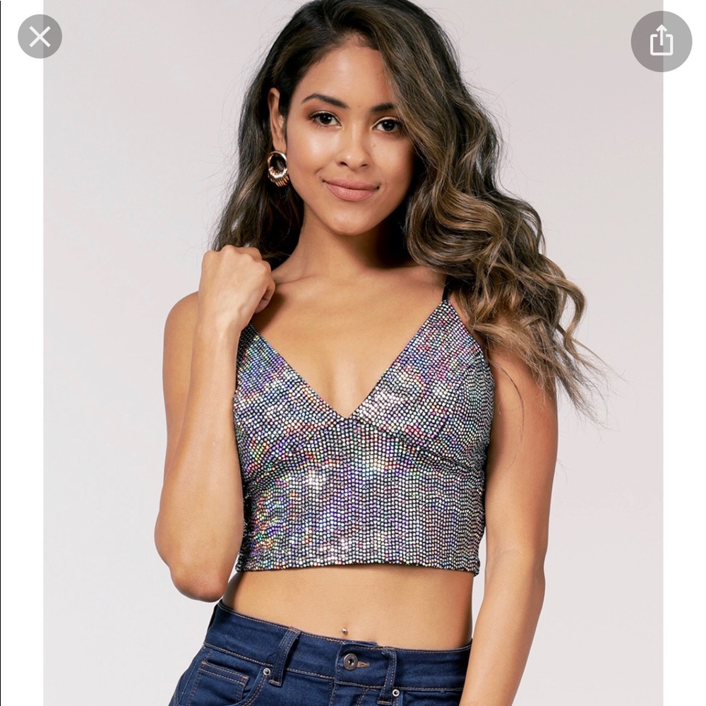 Metallic Crop Top